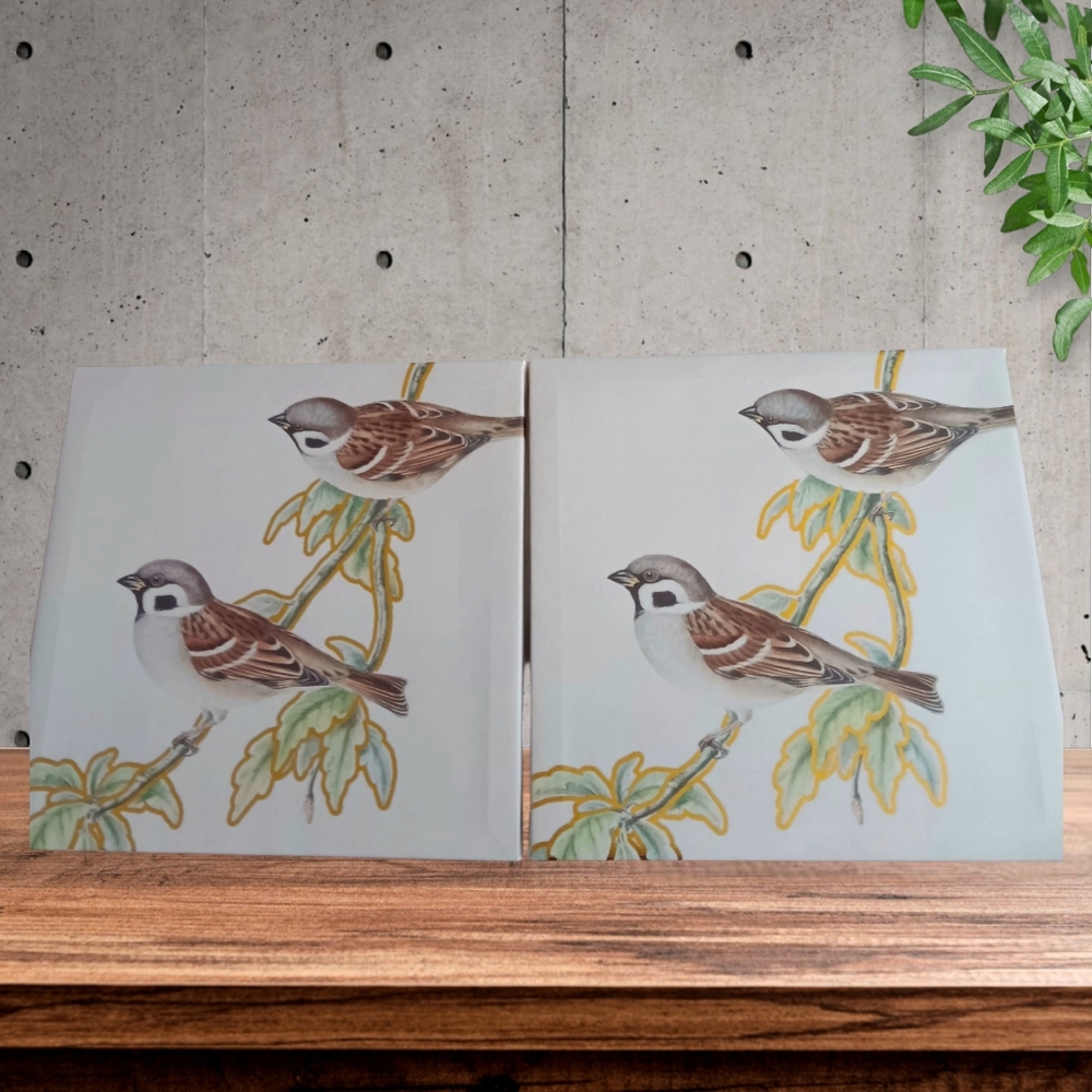 Eurasion Tree Sparrows Canvas Artwork